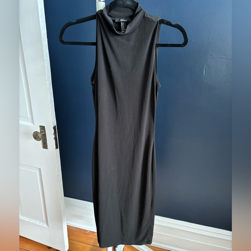 Stretchy mock neck dress
